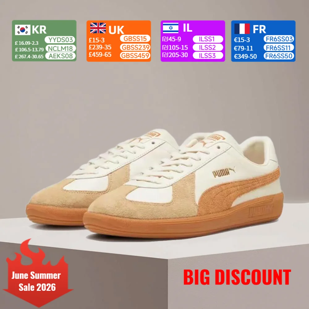 Puma Army Trainer Classic T-Top Sneakers: Comfortable, Non-Slip, Durable, Breathable, Stylish, and Versatile—Unisex 386607-01
Puma Army Trainer Classic T-Top Sneakers: Comfortable, Non-Slip, Durable, Breathable, Stylish, and Versatile—Unisex 386607-01