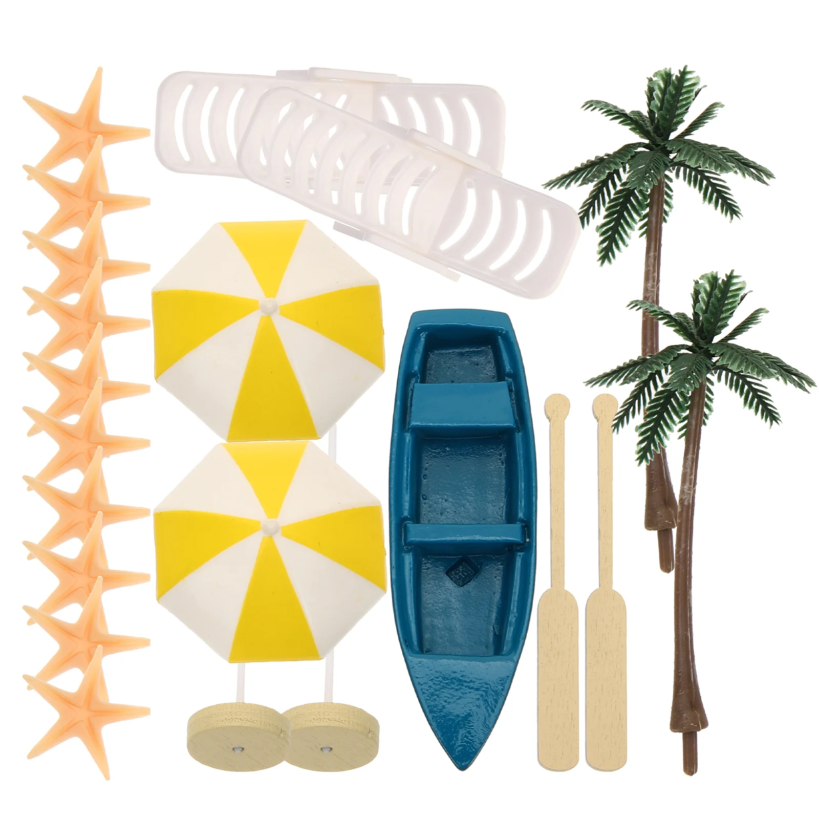 17 Pcs Beach Mini Decoration Miniature Boat Chair Themed Cake Toppers Umbrella Kit Tiny
17 Pcs Beach Mini Decoration Miniature Boat Chair Themed Cake Toppers Umbrella Kit Tiny