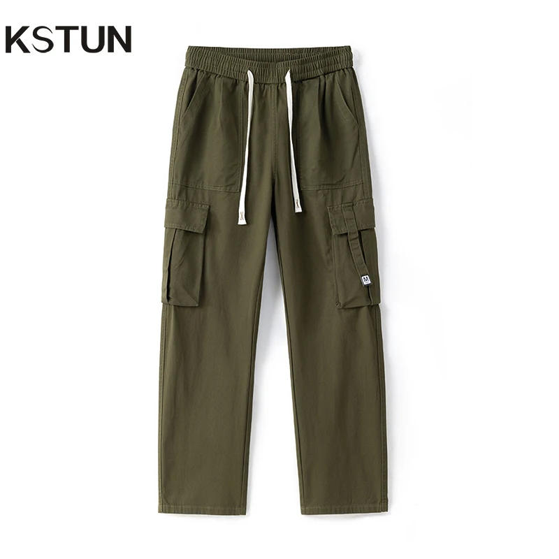 KSTUN Elastic Waist Pants For Men Cargo Pants Green 100% Cotton Student Boys Casual Trousers Hip hop Pants 2025 Spring Autumn
KSTUN Elastic Waist Pants For Men Cargo Pants Green 100% Cotton Student Boys Casual Trousers Hip hop Pants 2025 Spring Autumn