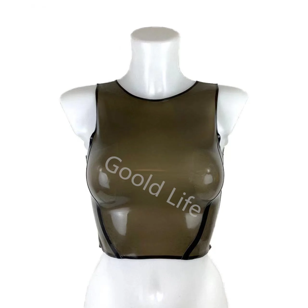 Handmade Latex Rubber Cosplay Bodysuit Latex Gummi Female Transparent Black Tops Vest Slim Fit Customize 0.4mm
Handmade Latex Rubber Cosplay Bodysuit Latex Gummi Female Transparent Black Tops Vest Slim Fit Customize 0.4mm