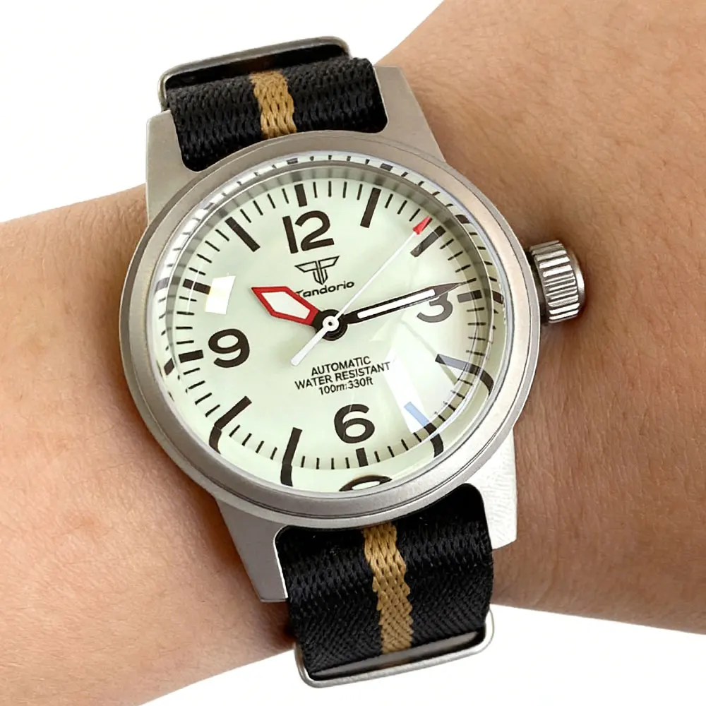 Tandorio 36mm automatic watches Dome Sapphire Crystal Diving Steel Mechanical Watch Men Watch FULL Luminous Japan NH35A Movement
Tandorio 36mm automatic watches Dome Sapphire Crystal Diving Steel Mechanical Watch Men Watch FULL Luminous Japan NH35A Movement