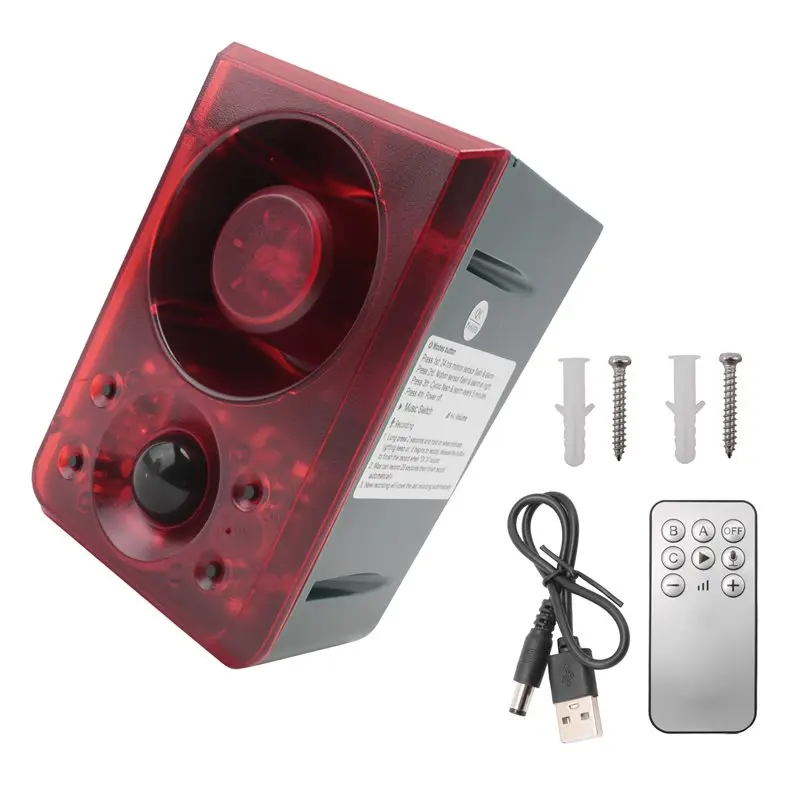 N82R Outdoor Solar Motion Sensor Alarm With Remote Control, 130Db Sound Light Alarm Siren Sound Alarm Security Alarm System
N82R Outdoor Solar Motion Sensor Alarm With Remote Control, 130Db Sound Light Alarm Siren Sound Alarm Security Alarm System