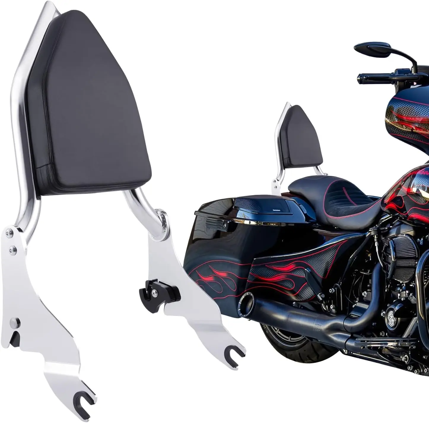 Sissy Bar for Harley, Detachable Passenger Backrest for Road King Road Glide Street Glide Electra Glide 2009-2025
Sissy Bar for Harley, Detachable Passenger Backrest for Road King Road Glide Street Glide Electra Glide 2009-2025
