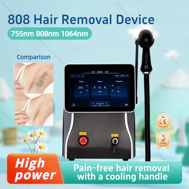 4000W Diode Laser Hair Remover 808 Professional Laser Hair Remover 3 Wavelengths 755nm 808nm 1064nm Painless Hair Removal
4000W Diode Laser Hair Remover 808 Professional Laser Hair Remover 3 Wavelengths 755nm 808nm 1064nm Painless Hair Removal