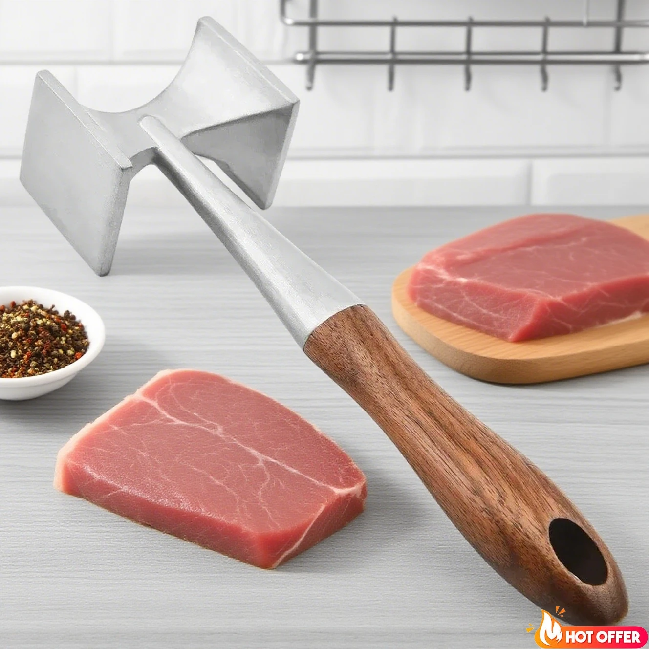 Breaker Hammer Meat Loose Hammer Tenderizer 304 Stainless Household Gadgets Steak Tools Double Bar Faced Meat Kitchen Steel Meat
Breaker Hammer Meat Loose Hammer Tenderizer 304 Stainless Household Gadgets Steak Tools Double Bar Faced Meat Kitchen Steel Meat