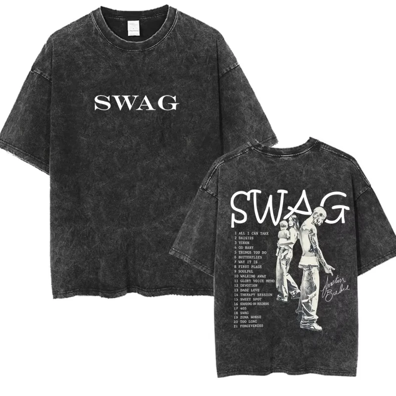 Rapper Justin Bieber SWAG Album 2025 Vintage Washed Graphic T-Shirt Woman's Hip Hop Loose Fashion Short Sleeve Streetwear
Rapper Justin Bieber SWAG Album 2025 Vintage Washed Graphic T-Shirt Woman's Hip Hop Loose Fashion Short Sleeve Streetwear
