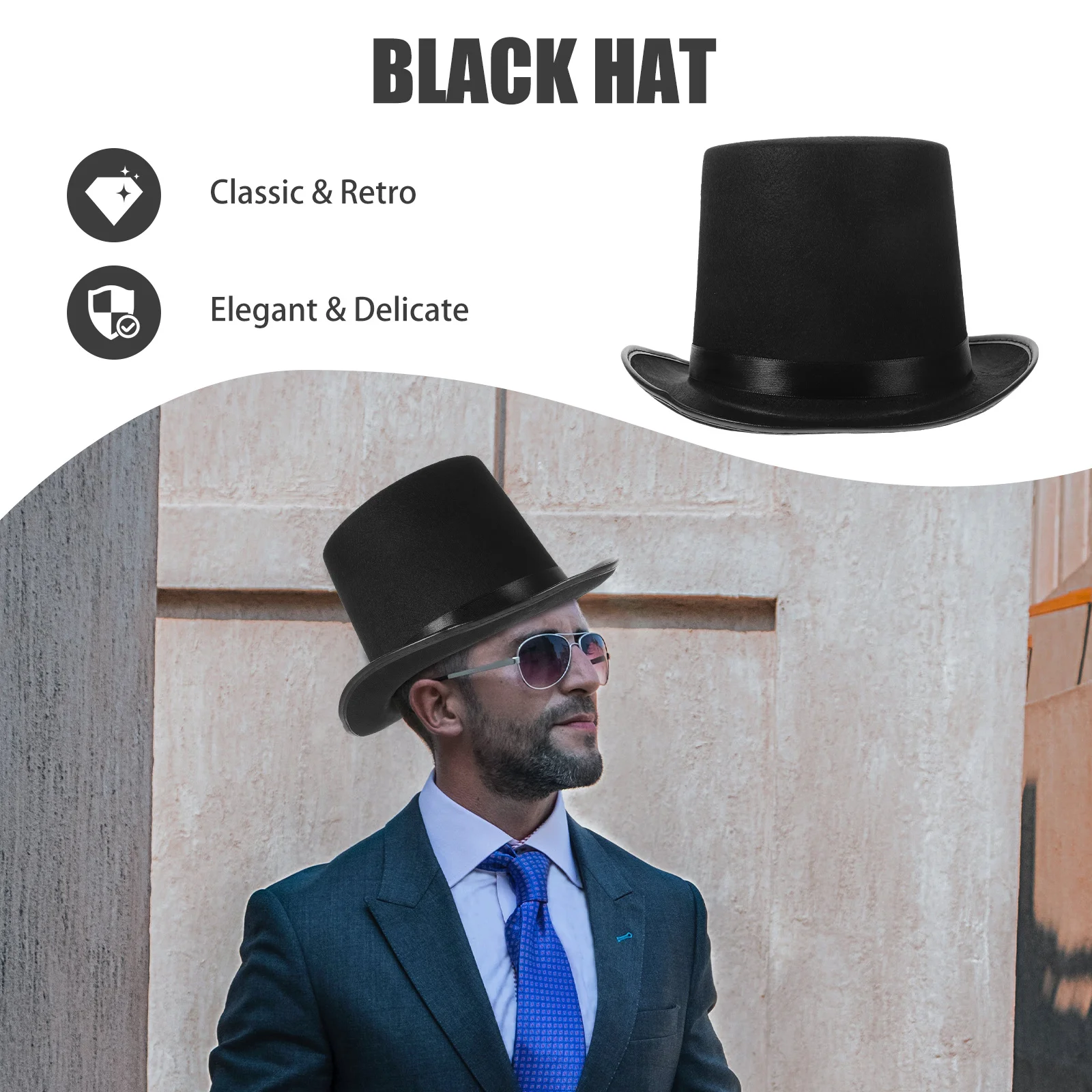 Black Magician Hat for Adults Costume Party Dress Up Hats Carnival Nightclub Performance Stage Jazz Hat Halloween Fun Gag Gift
Black Magician Hat for Adults Costume Party Dress Up Hats Carnival Nightclub Performance Stage Jazz Hat Halloween Fun Gag Gift