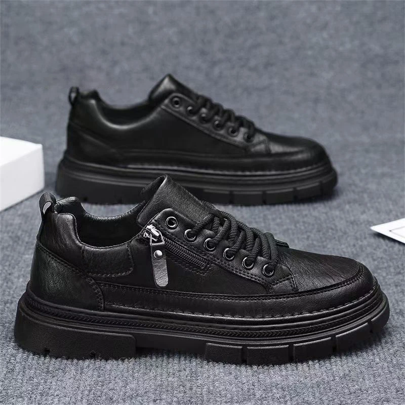 Men's Casual Sport Shoes Leather Upgraded Version Fall New Style Waterproof Non-Slip Black Leather Surface Trendy Work Shoes
Men's Casual Sport Shoes Leather Upgraded Version Fall New Style Waterproof Non-Slip Black Leather Surface Trendy Work Shoes