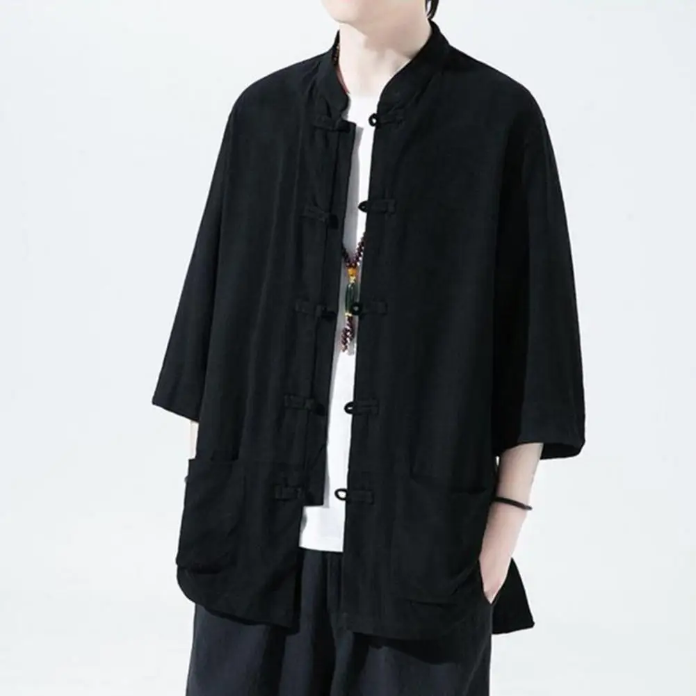Men Work Shirt with Pockets Men's Chinese Style Cotton Linen Shirt Collection Retro Button-down Shirts for Street Party Travel
Men Work Shirt with Pockets Men's Chinese Style Cotton Linen Shirt Collection Retro Button-down Shirts for Street Party Travel