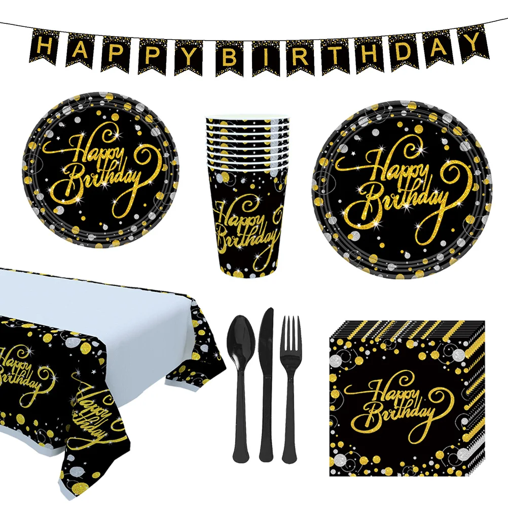 114 Pcs Birthday Party Tableware Set Disposable Supplies Happy Decor 9 Inch Plate 7 Inch Plate Paper Cup Fork Spoon Napkin
114 Pcs Birthday Party Tableware Set Disposable Supplies Happy Decor 9 Inch Plate 7 Inch Plate Paper Cup Fork Spoon Napkin