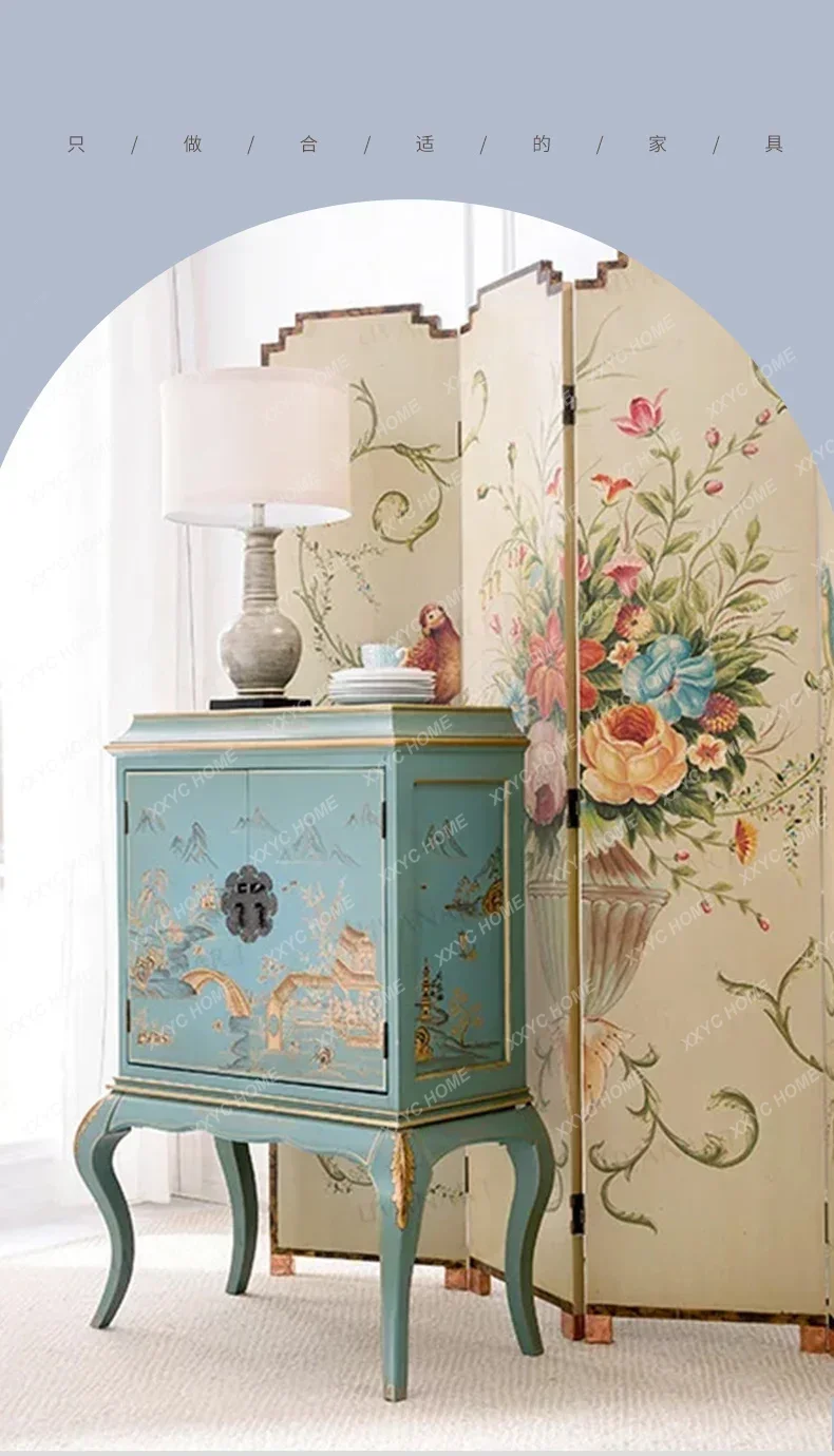 xzNew Chinese-style solid wood painted porch cabinet, living room decoration, storage, dining side, model room furniture
xzNew Chinese-style solid wood painted porch cabinet, living room decoration, storage, dining side, model room furniture