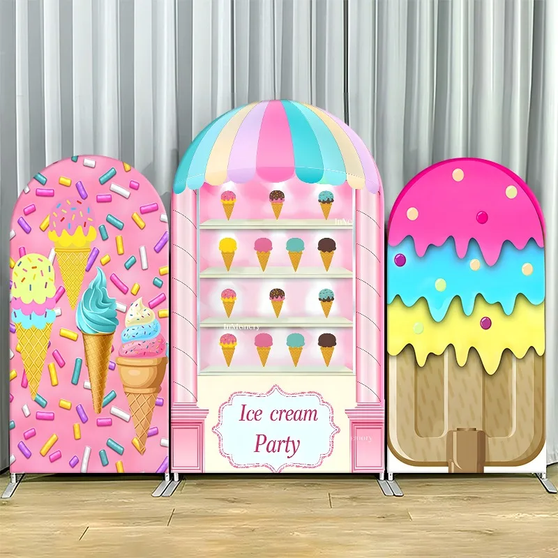 Arch Backdrop Cover Single Side Ice Cream Pink Sprinkle Rainbow Cone Popsicle Party Decoration Photo Booth Background Event Room
Arch Backdrop Cover Single Side Ice Cream Pink Sprinkle Rainbow Cone Popsicle Party Decoration Photo Booth Background Event Room