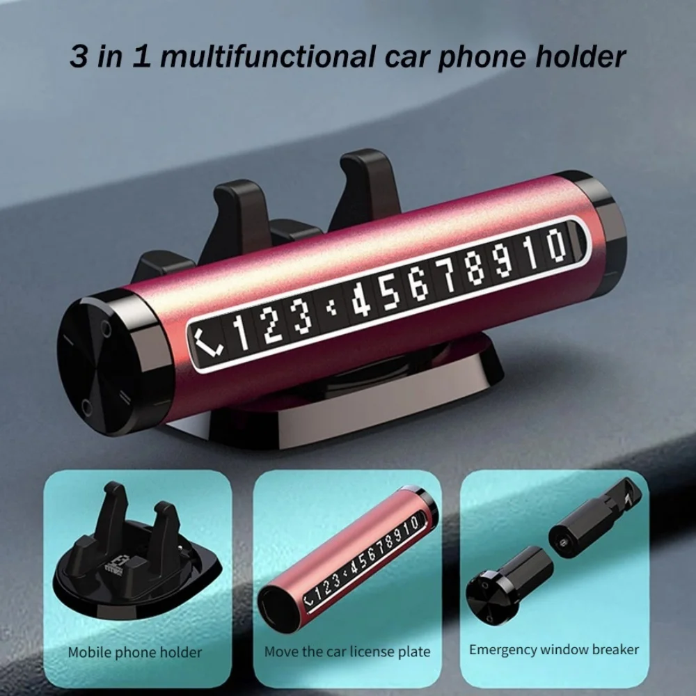 3 in 1 Multifunctional Car Phone Holder for Moving License Plates Multifunctional Escape and Window Breaking Hammer Phone Holder
3 in 1 Multifunctional Car Phone Holder for Moving License Plates Multifunctional Escape and Window Breaking Hammer Phone Holder