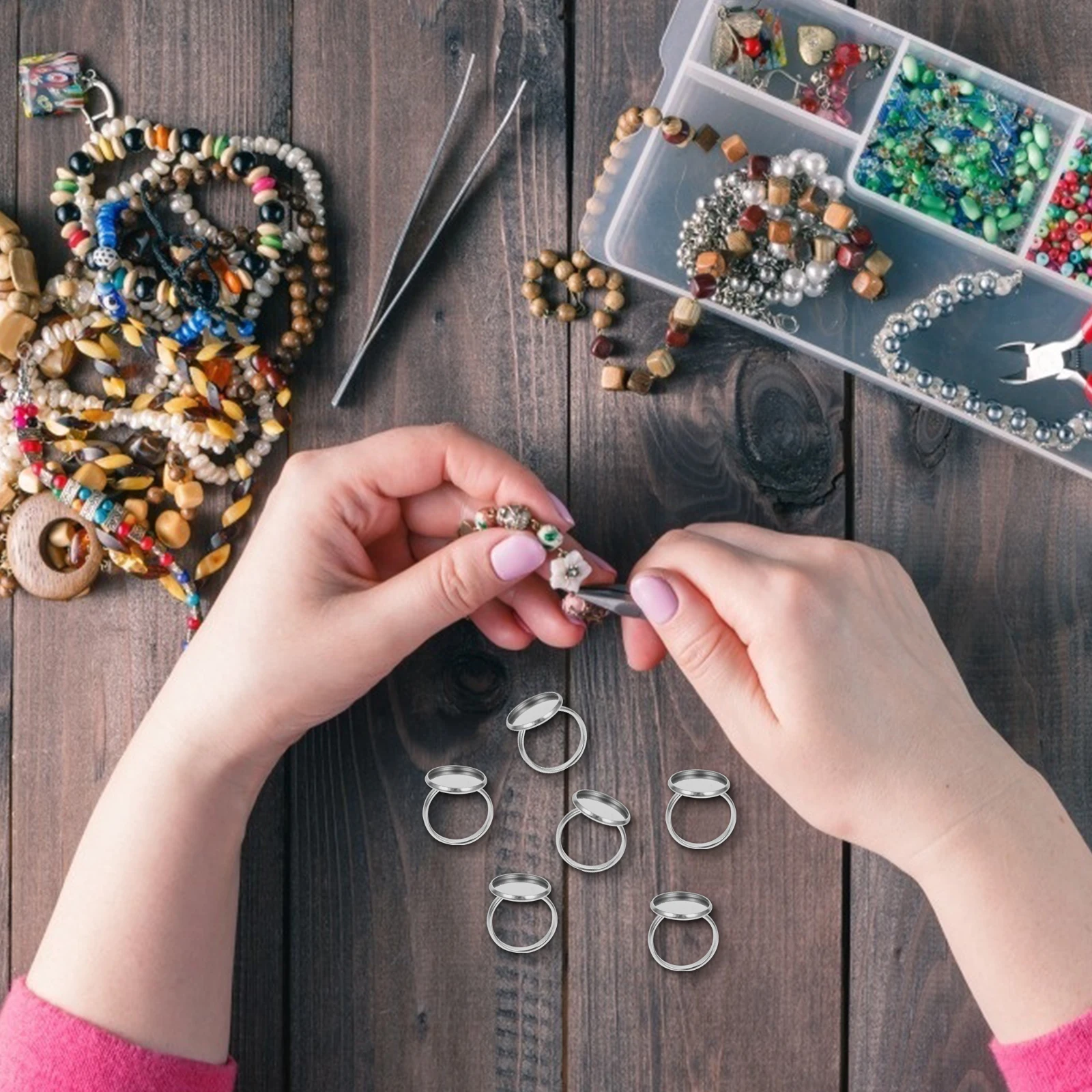 10 шт. лоток для колец, держатель из нержавеющей стали, основа для изготовления ювелирных изделий, адаптер для серебряных размеров на палец, аксессуар «сделай сам»
10 шт. лоток для колец, держатель из нержавеющей стали, основа для изготовления ювелирных изделий, адаптер для серебряных размеров на палец, аксессуар «сделай сам»