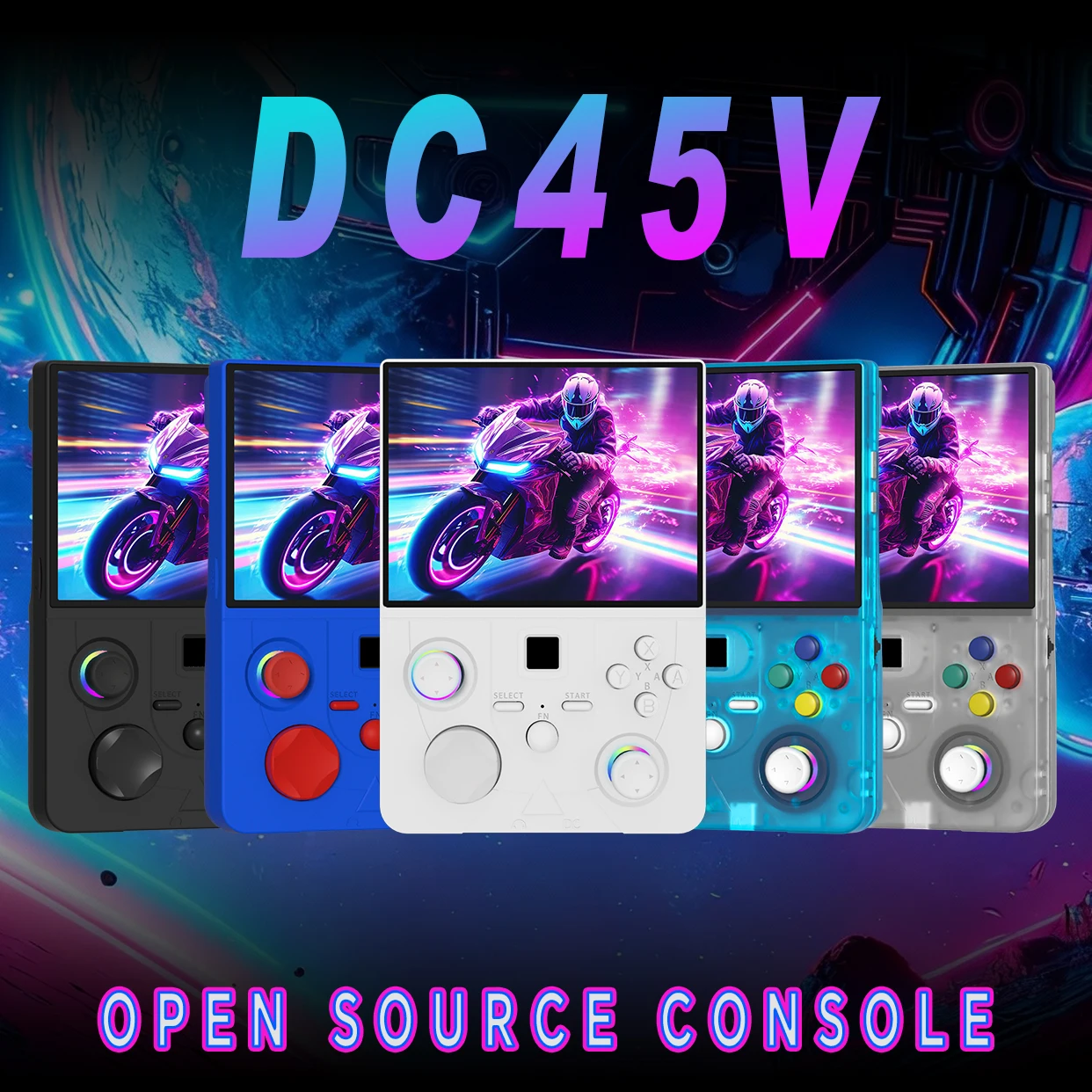 DC45V 4.5 Inch IPS Handheld Game Console RK3326 Open Source Linux Retro Game Player WIFI Vibration Motor 4000mAh 30+ Emulators
DC45V 4.5 Inch IPS Handheld Game Console RK3326 Open Source Linux Retro Game Player WIFI Vibration Motor 4000mAh 30+ Emulators