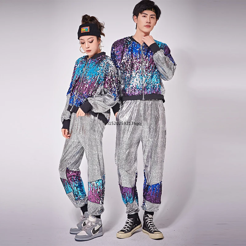 Modern Dance Performance Gradient Sequins Stage Costumes Nightclub Costume Hip Hop Clothing Set Women Man Loose Jazz
Modern Dance Performance Gradient Sequins Stage Costumes Nightclub Costume Hip Hop Clothing Set Women Man Loose Jazz