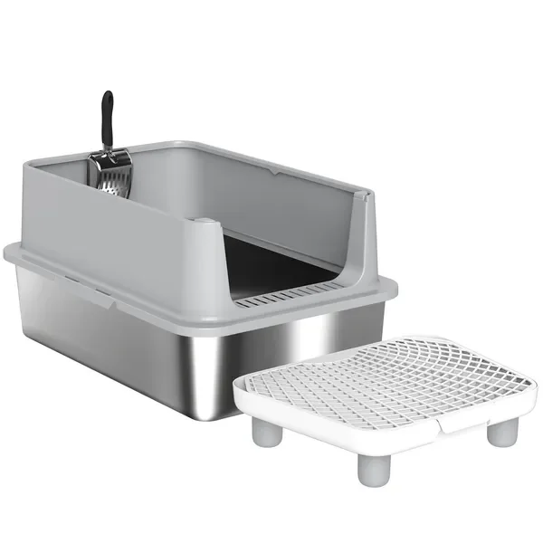 Extra Large Stainless Steel Cat Litter Box with Scoop & Pad, Anti-Urine Leakage, Easy Cleaning, Non-Sticky
Extra Large Stainless Steel Cat Litter Box with Scoop & Pad, Anti-Urine Leakage, Easy Cleaning, Non-Sticky