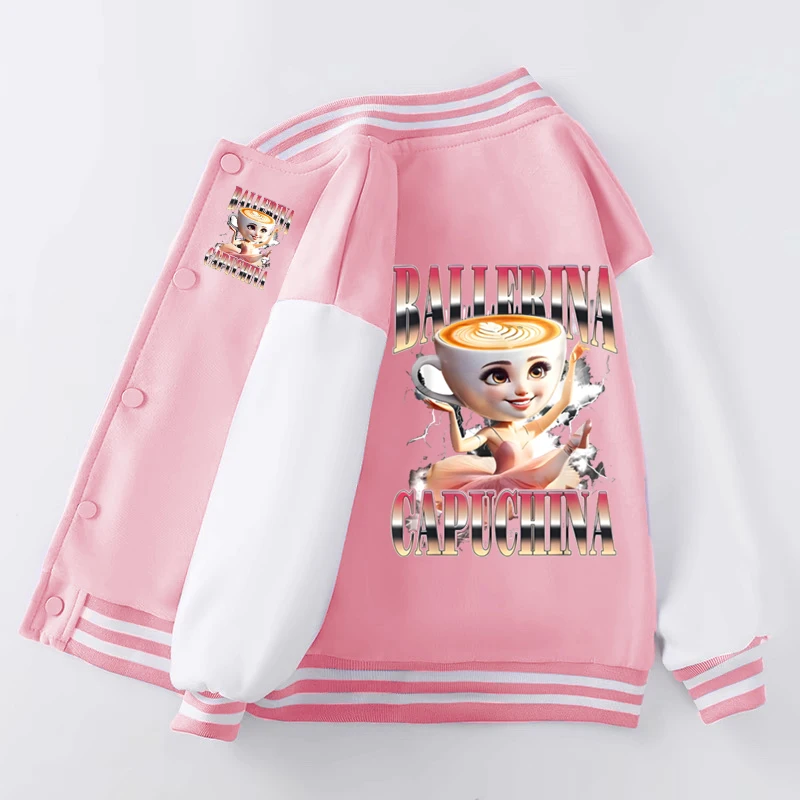 Autumn Girls Clothes Italian Brainrot Baseball Uniform Kids Funny Ballerina Capuccina Jacket Long Sleeves Coat Children Outfits
Autumn Girls Clothes Italian Brainrot Baseball Uniform Kids Funny Ballerina Capuccina Jacket Long Sleeves Coat Children Outfits