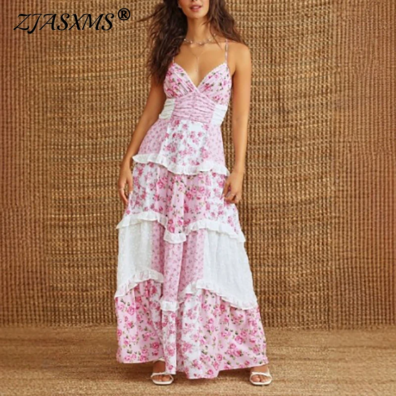 2025 New Summer Vacation A-Line Dress Women Sleeveless Pleated Patchwork Printed Long Dresses Sexy Casual Bohemian Ruffles Dress
2025 New Summer Vacation A-Line Dress Women Sleeveless Pleated Patchwork Printed Long Dresses Sexy Casual Bohemian Ruffles Dress