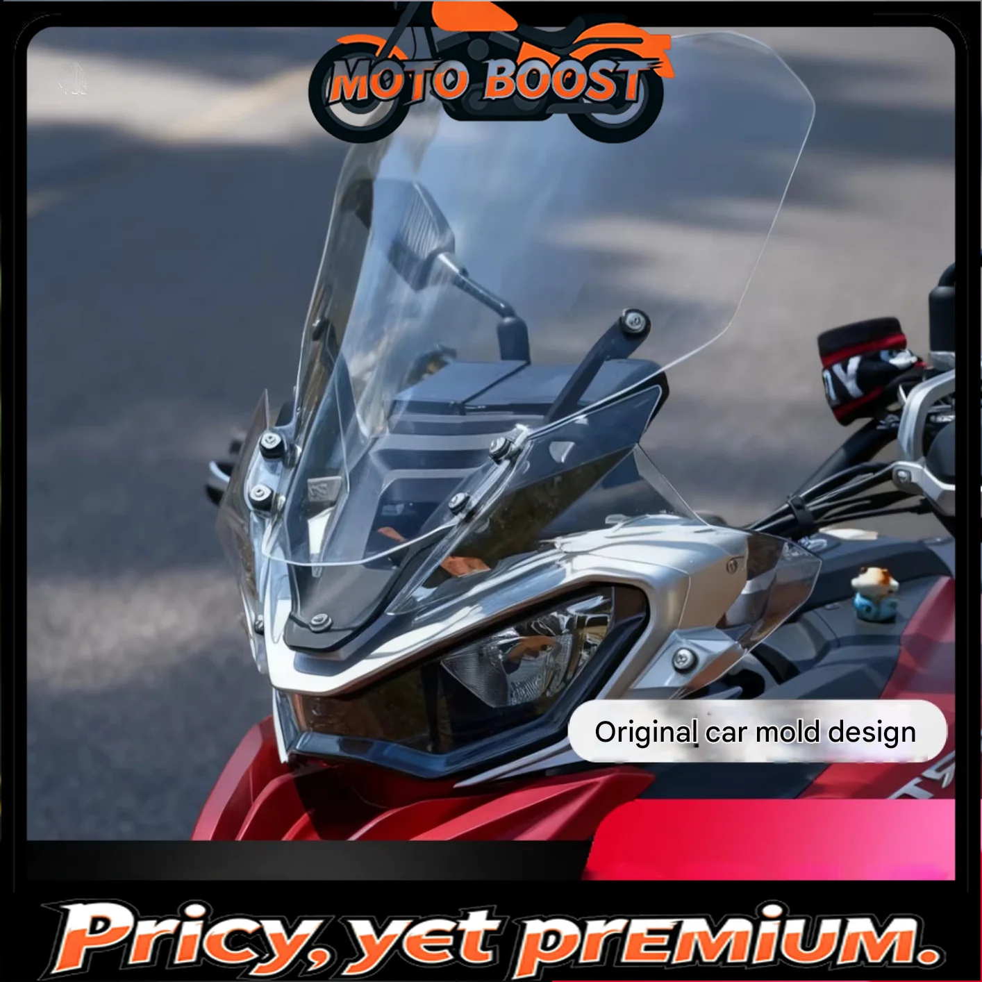 FOR QJMOTOR QJ750-7A High-Strength Tall Windscreen Chest Guard Windproof Deflector for Motorcycles Shatterproof Material