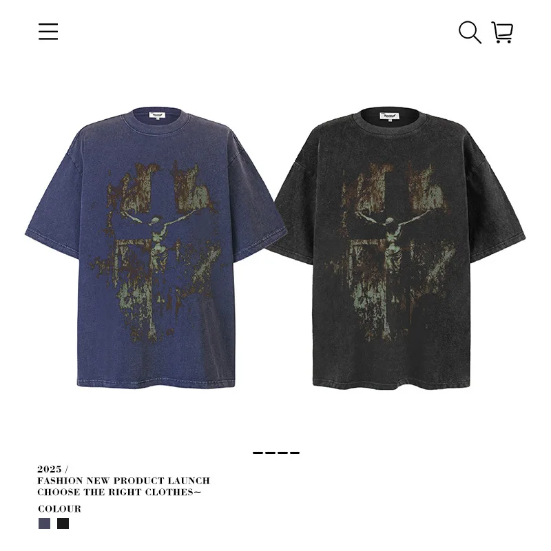 Pure Cotton Oversized T-shirts Men American Retro Washed Distress Short Sleeve Tshirts Summer Fashion Printed Graphic Tees Male
Pure Cotton Oversized T-shirts Men American Retro Washed Distress Short Sleeve Tshirts Summer Fashion Printed Graphic Tees Male