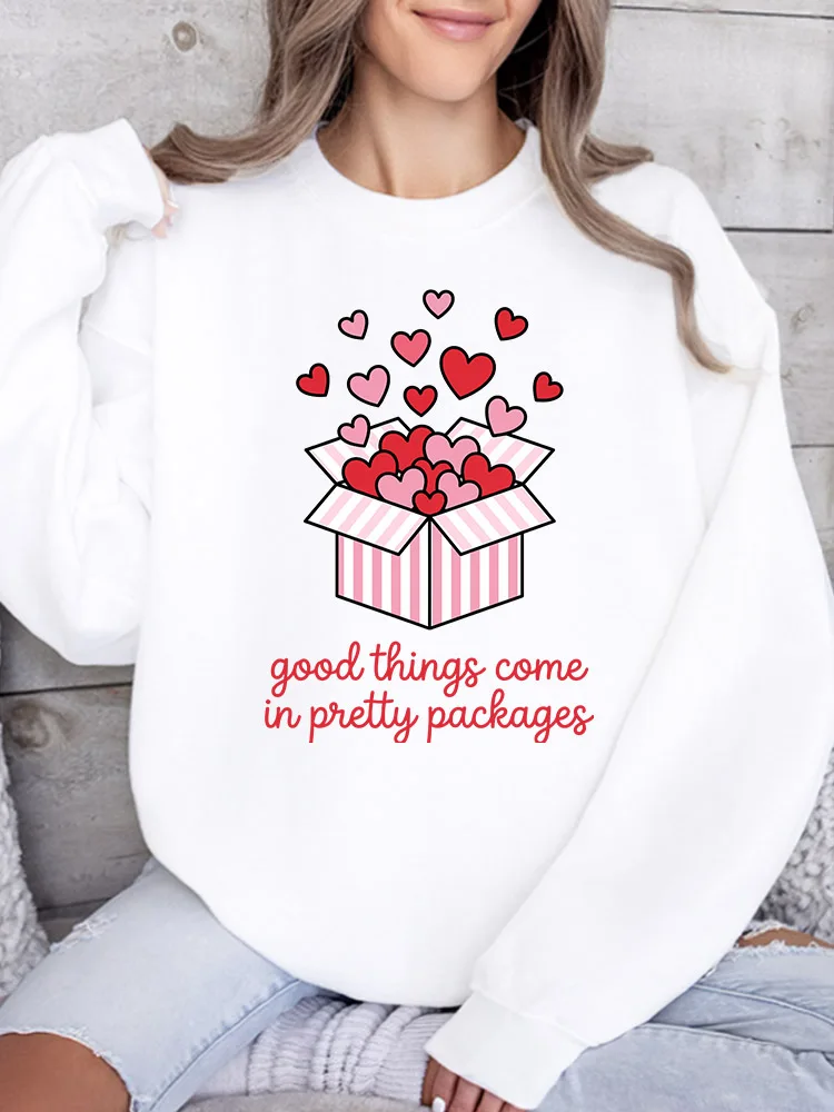 Женская толстовка с принтом «Коробка любви», повседневный пуловер с длинным рукавом, свободный крой, уличная одежда для осени и зимы
Женская толстовка с принтом «Коробка любви», повседневный пуловер с длинным рукавом, свободный крой, уличная одежда для осени и зимы