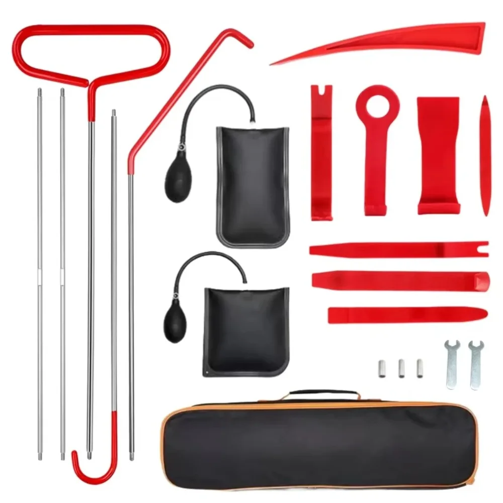 21/18PCS Car Door Tool Kit Inflatable Air Pump Auto Window Door Open Fixing Gripper Tools Long Reach Kits with Carrying Bag
21/18PCS Car Door Tool Kit Inflatable Air Pump Auto Window Door Open Fixing Gripper Tools Long Reach Kits with Carrying Bag