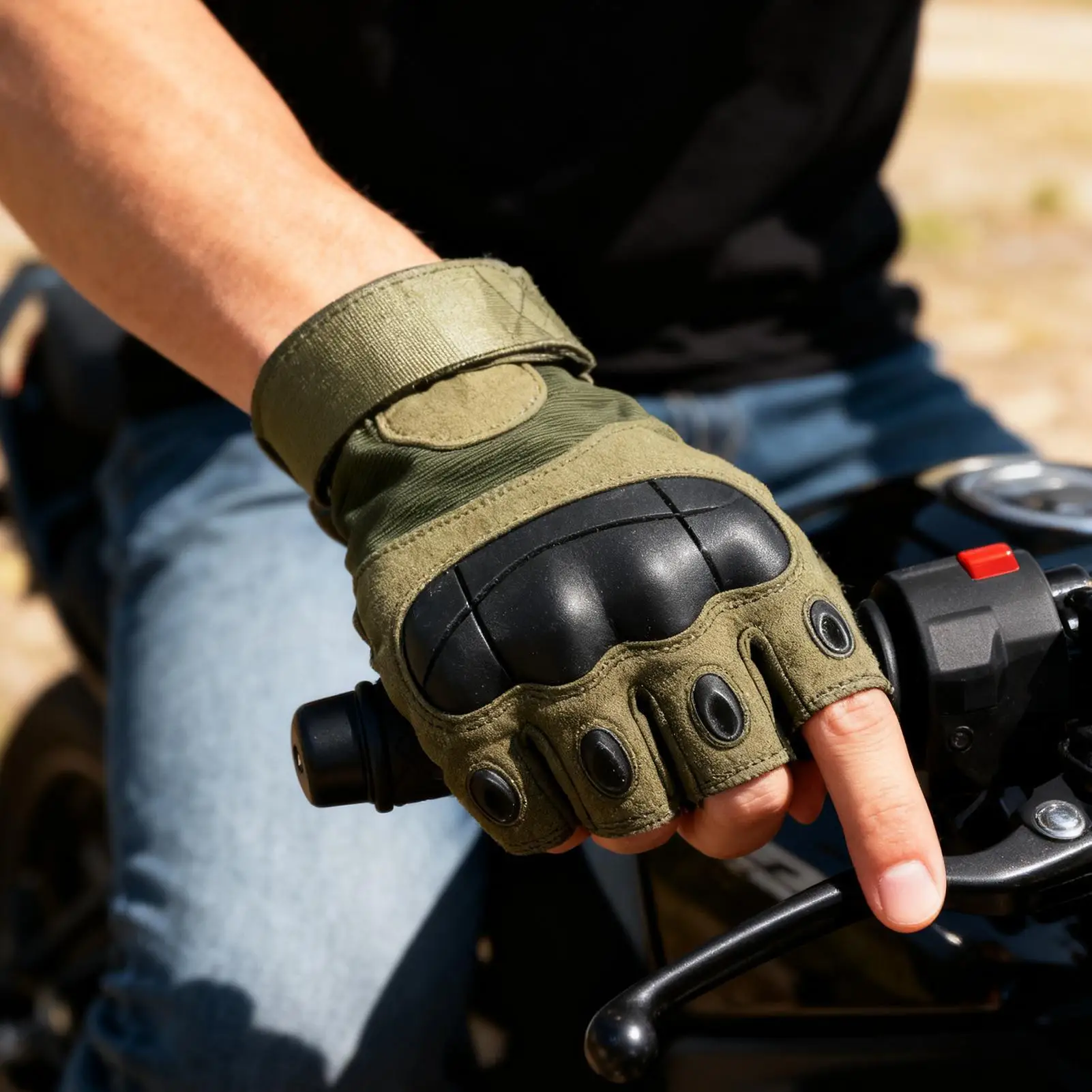 All-Weather Sports Glove Shock-Absorbing Bike Gloves Half Finger Driving Mitts for Riding Moto, Outdoor Winter Fitness & Rowing
All-Weather Sports Glove Shock-Absorbing Bike Gloves Half Finger Driving Mitts for Riding Moto, Outdoor Winter Fitness & Rowing