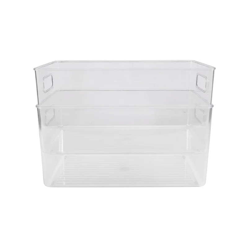 Best-2Pcs Plastic Kitchen Pantry Cabinet,Refrigerator Or Freezer Food Or Book Storage Bins With Handles-Organizer For Snacks
Best-2Pcs Plastic Kitchen Pantry Cabinet,Refrigerator Or Freezer Food Or Book Storage Bins With Handles-Organizer For Snacks