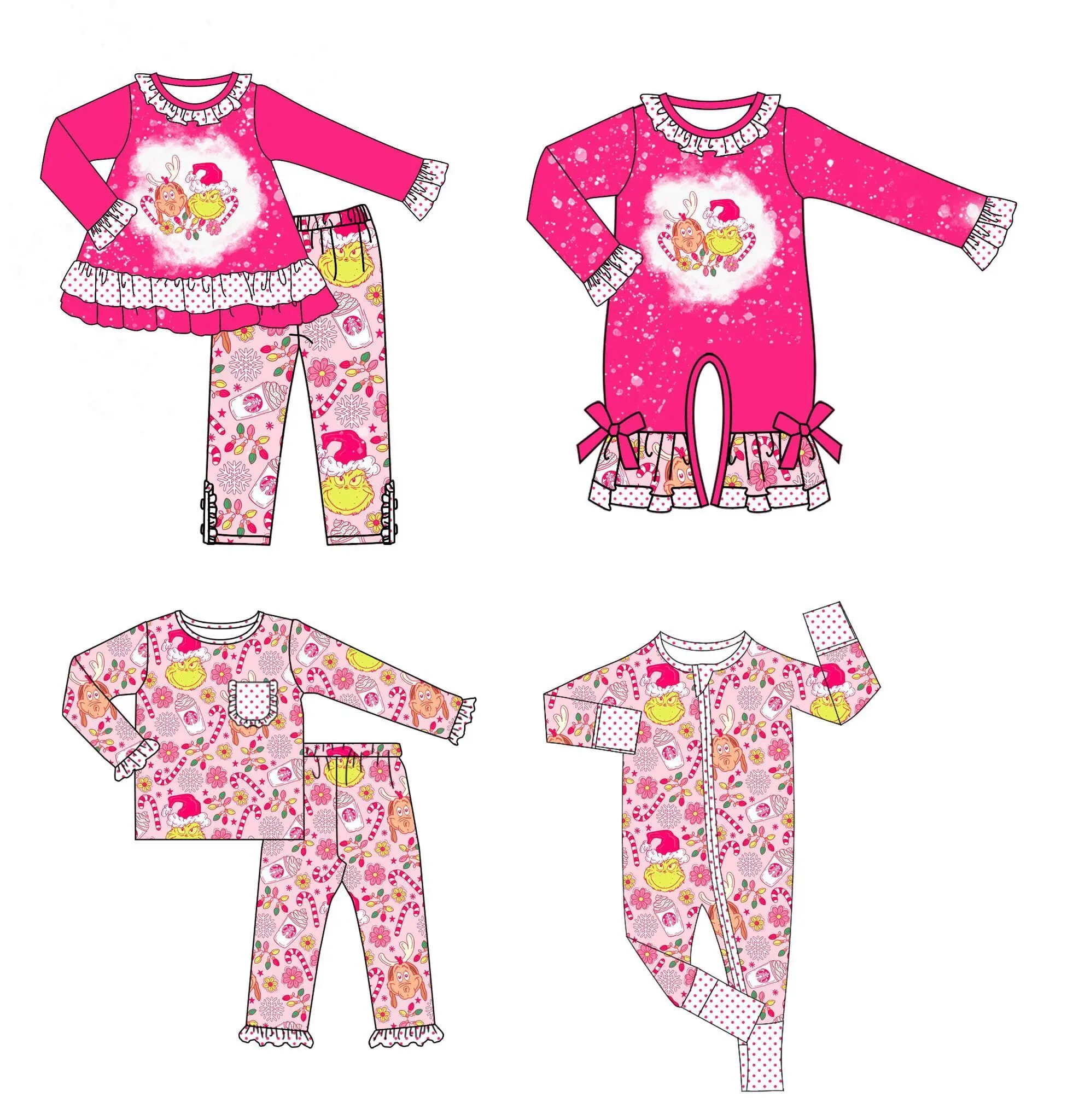 Christmas New Boutique Children's Set Long Sleeve Lace Cartoon Print Pants Button Set Girls Pajamas Set Baby Romper
Christmas New Boutique Children's Set Long Sleeve Lace Cartoon Print Pants Button Set Girls Pajamas Set Baby Romper