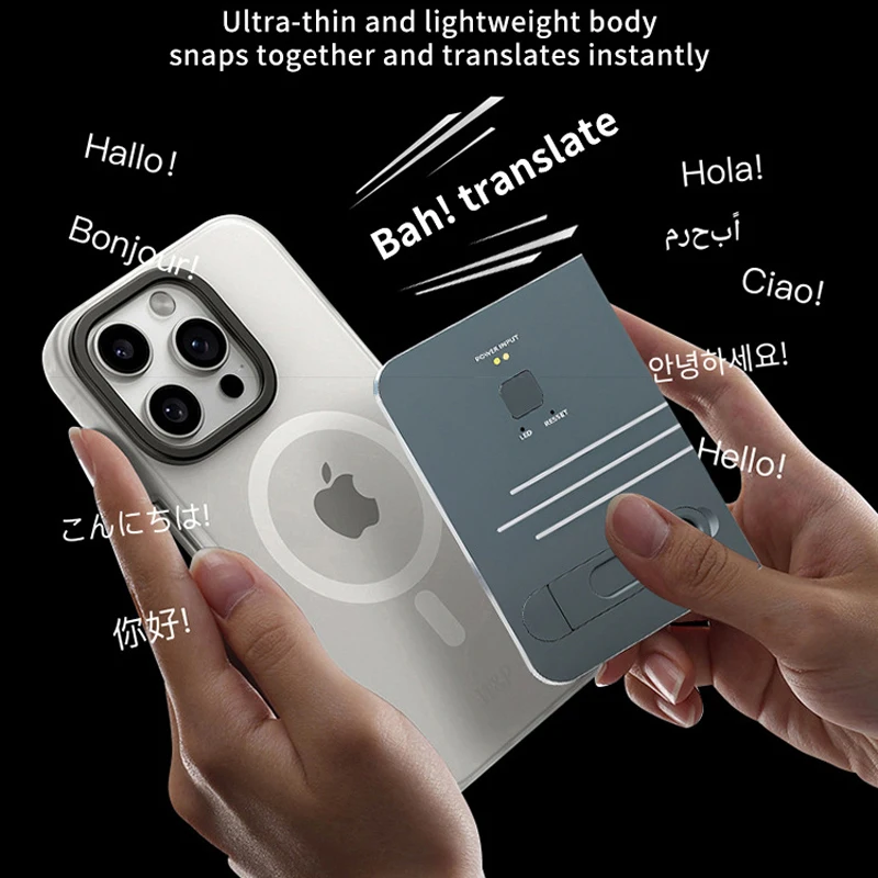 Large AI Model Translator Supports 144 Languages Simultaneous Interpretation / Text & Voice Dual Input Magnetic Attachment Desig
Large AI Model Translator Supports 144 Languages Simultaneous Interpretation / Text & Voice Dual Input Magnetic Attachment Desig