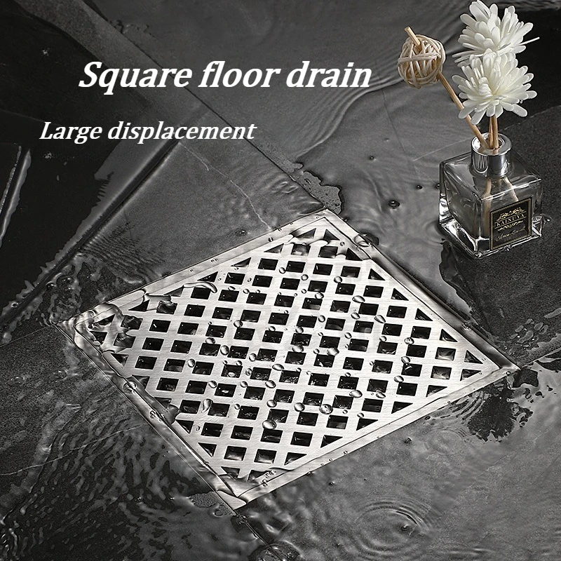 304 thickened stainless steel floor drain 15x15CM outdoor large displacement floor drain, bathroom, garage, square floor drain
304 thickened stainless steel floor drain 15x15CM outdoor large displacement floor drain, bathroom, garage, square floor drain