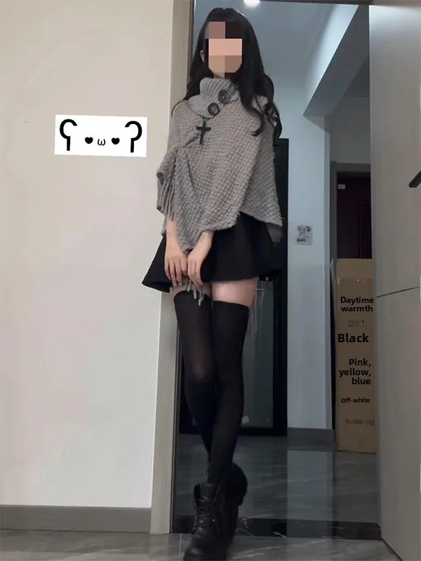 Tassel Shoulder Wrap Coat Dot Design Knitted Sweater College Style Oversized Long Sleeve High Collar Warmth Fashion Spring Au...
Tassel Shoulder Wrap Coat Dot Design Knitted Sweater College Style Oversized Long Sleeve High Collar Warmth Fashion Spring Au...