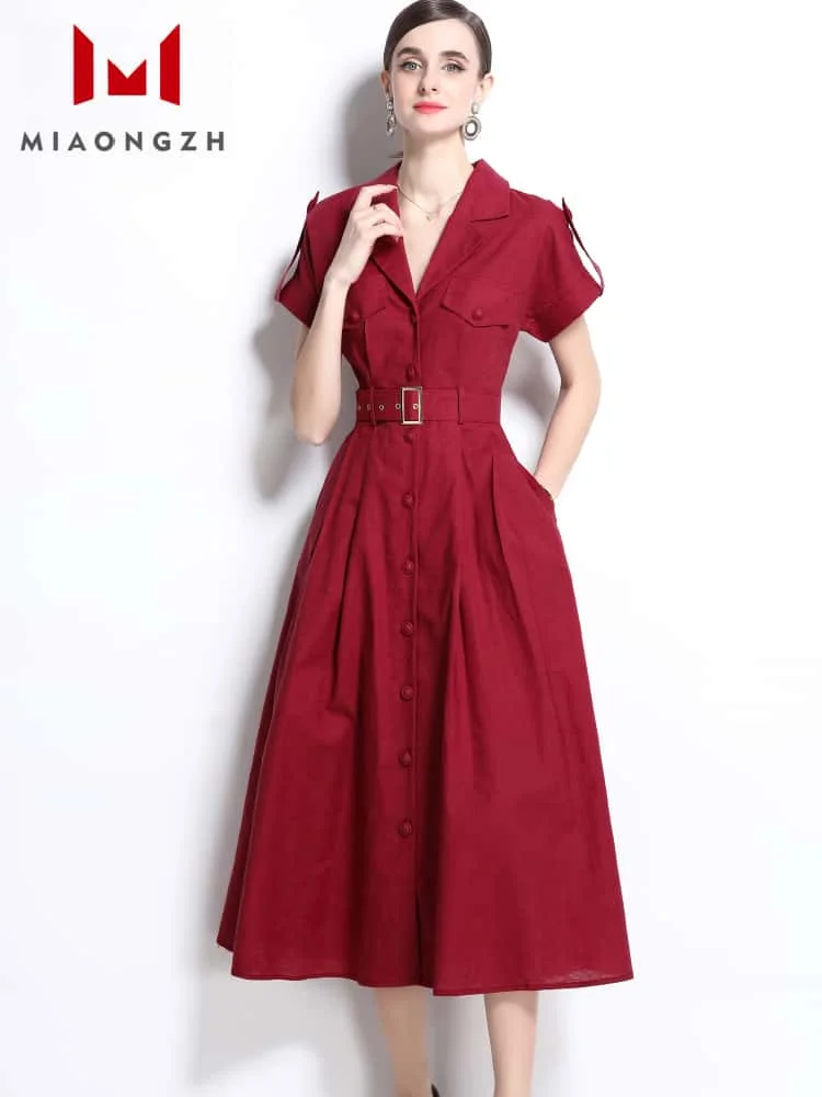 2025 New Elegant Female Dress Shirt Short Sleeve Solid Spliced Pocket Notched Collar Single Breasted Women Party Dresses Fashion
2025 New Elegant Female Dress Shirt Short Sleeve Solid Spliced Pocket Notched Collar Single Breasted Women Party Dresses Fashion