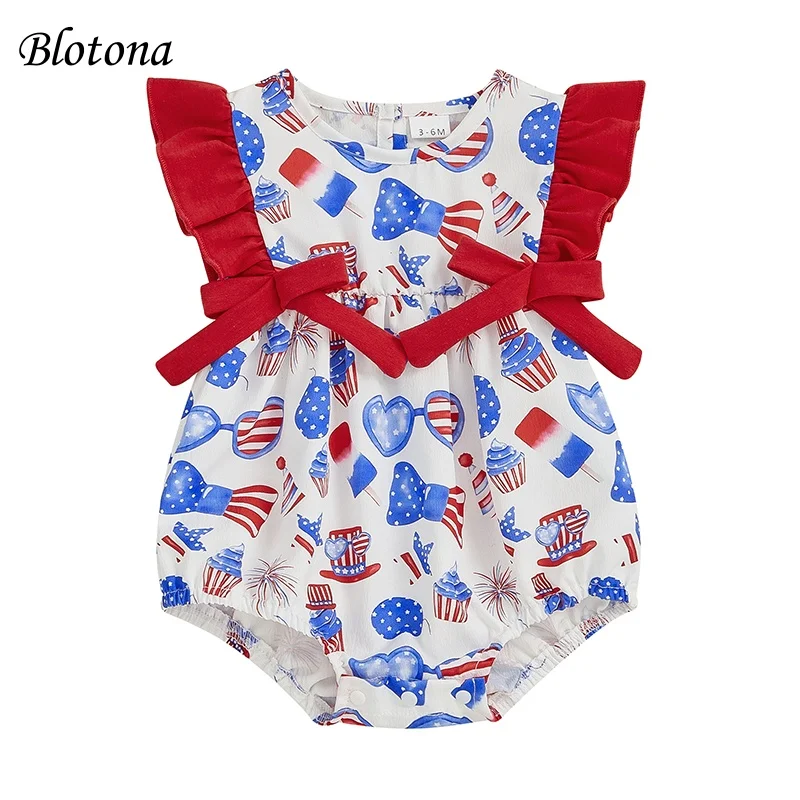 Blotona Baby Girls Rompers Independence Day Clothes Ice Cream Cake Print Fly Sleeve Summer Casual Bodysuits Jumpsuits
Blotona Baby Girls Rompers Independence Day Clothes Ice Cream Cake Print Fly Sleeve Summer Casual Bodysuits Jumpsuits