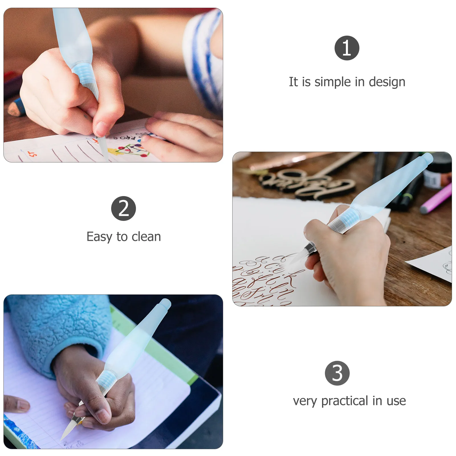 3Pcs Refillable Watercolor Painting Brush Pen Water Color Drawing Brush Lightweight Portable Art Tool for Gouache
3Pcs Refillable Watercolor Painting Brush Pen Water Color Drawing Brush Lightweight Portable Art Tool for Gouache