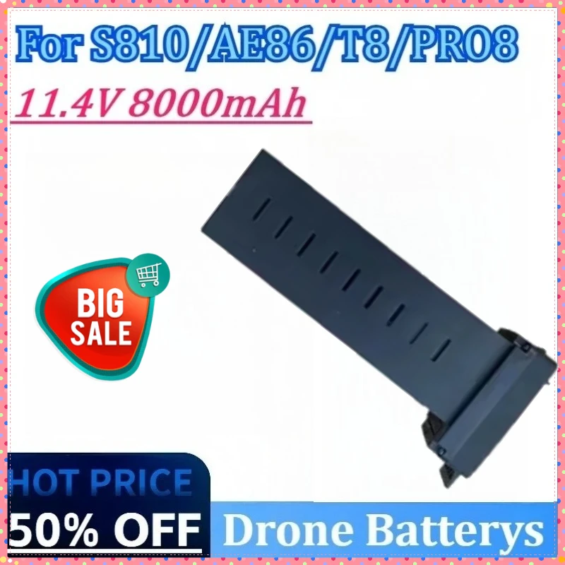 11.4V 8000mAh High Quality Replacement Drone Battery for AE86/T8/S810/PRO8 Carbon Fiber Battery Spare Parts Accessory Battery
11.4V 8000mAh High Quality Replacement Drone Battery for AE86/T8/S810/PRO8 Carbon Fiber Battery Spare Parts Accessory Battery
