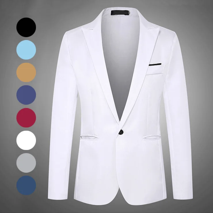 Men's Casual Slim Fit Jacket Korean Style Long Sleeve Polyester Fiber Suit Coat for Children Leisure Scenarios
Men's Casual Slim Fit Jacket Korean Style Long Sleeve Polyester Fiber Suit Coat for Children Leisure Scenarios