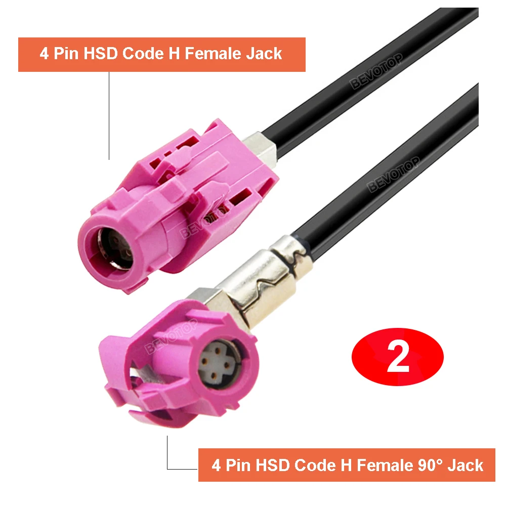 1PCS 4Pin HSD Pink H Female to H Female Straight / Right Angle 90° Jack 4-Core 535 Line LVDS Wire Harness BEVOTOP Auto Cable
1PCS 4Pin HSD Pink H Female to H Female Straight / Right Angle 90° Jack 4-Core 535 Line LVDS Wire Harness BEVOTOP Auto Cable