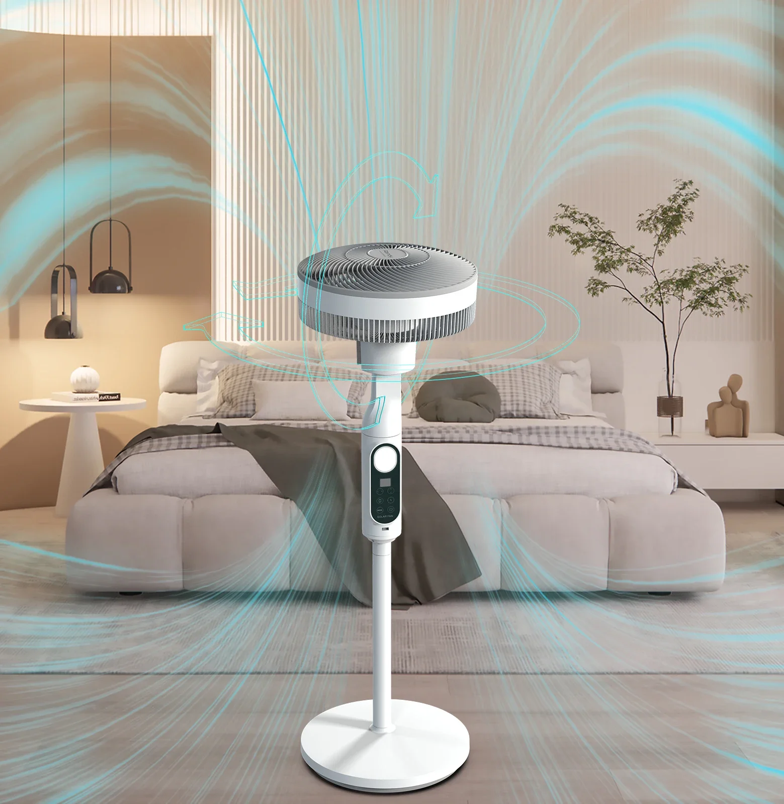Portable 360 degree mobile adjustable solar fan 5200mAh rechargeable fan 12 inch camping floor fan
Portable 360 degree mobile adjustable solar fan 5200mAh rechargeable fan 12 inch camping floor fan