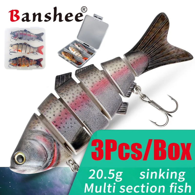 3Pcs/Box Sinking Wobblers For Pike Bass 9.6cm 20g Fishing Lures Jointed Crankbait Swimbait 6 Segment Hard Artificial Bait Tackle
3Pcs/Box Sinking Wobblers For Pike Bass 9.6cm 20g Fishing Lures Jointed Crankbait Swimbait 6 Segment Hard Artificial Bait Tackle