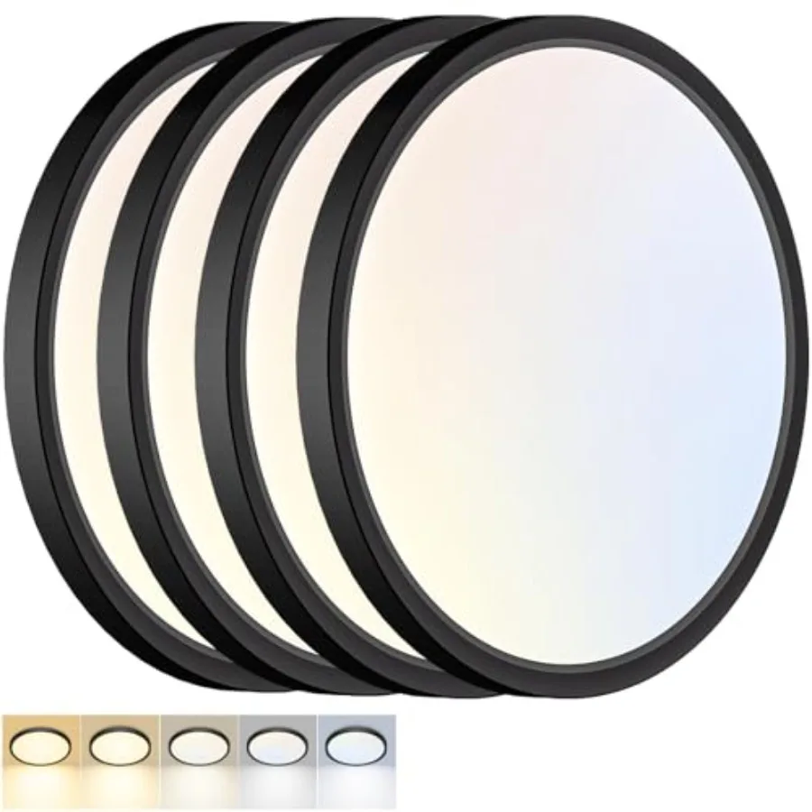 4 Pack LED Flush Mount Ceiling Light12Inch 24W 3000K/3500K/4000K/5000K/6500K 5 Color Temperatures Ceiling Light Fixture for Kit
4 Pack LED Flush Mount Ceiling Light12Inch 24W 3000K/3500K/4000K/5000K/6500K 5 Color Temperatures Ceiling Light Fixture for Kit