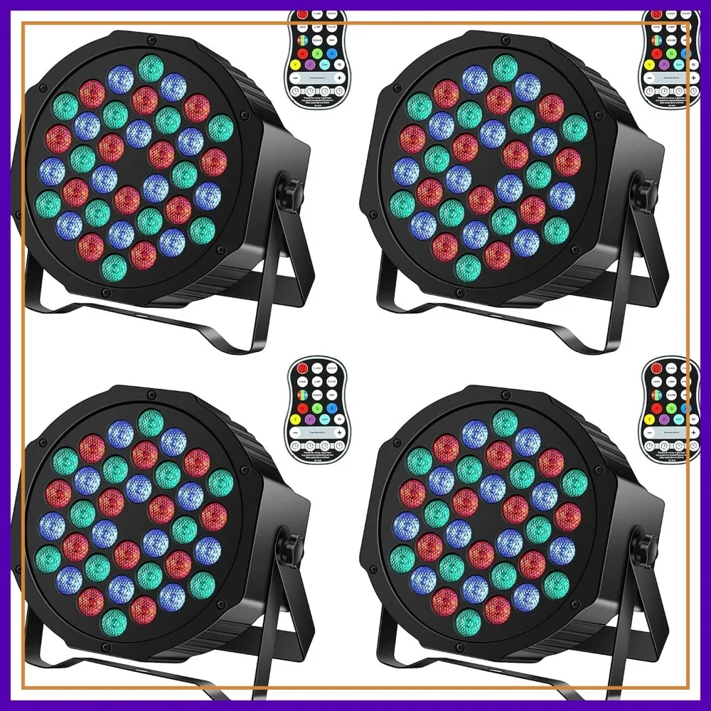 Rechargeable Wireless LED Uplights 36W RGB Stage Lighting for Events DJ Disco Wedding Party - 4 Pack
Rechargeable Wireless LED Uplights 36W RGB Stage Lighting for Events DJ Disco Wedding Party - 4 Pack