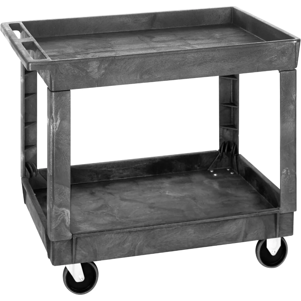Quantum PC4026-33 Utility Cart, 2 Shelves, 40"W x 26"D x 32-1/2"H, 550 Lb. Capacity, Push Handle, 4 and 5" Casters, 2 Rigid
Quantum PC4026-33 Utility Cart, 2 Shelves, 40"W x 26"D x 32-1/2"H, 550 Lb. Capacity, Push Handle, 4 and 5" Casters, 2 Rigid