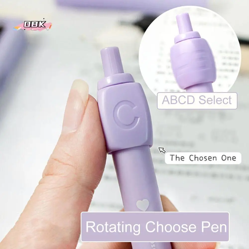 2PCS Interesting Fun Rotating Answer Pen Novelty ABCD Select Rotating Choose Pen 0.5mm Writing Ballpoint Gel Pen Student Use
2PCS Interesting Fun Rotating Answer Pen Novelty ABCD Select Rotating Choose Pen 0.5mm Writing Ballpoint Gel Pen Student Use