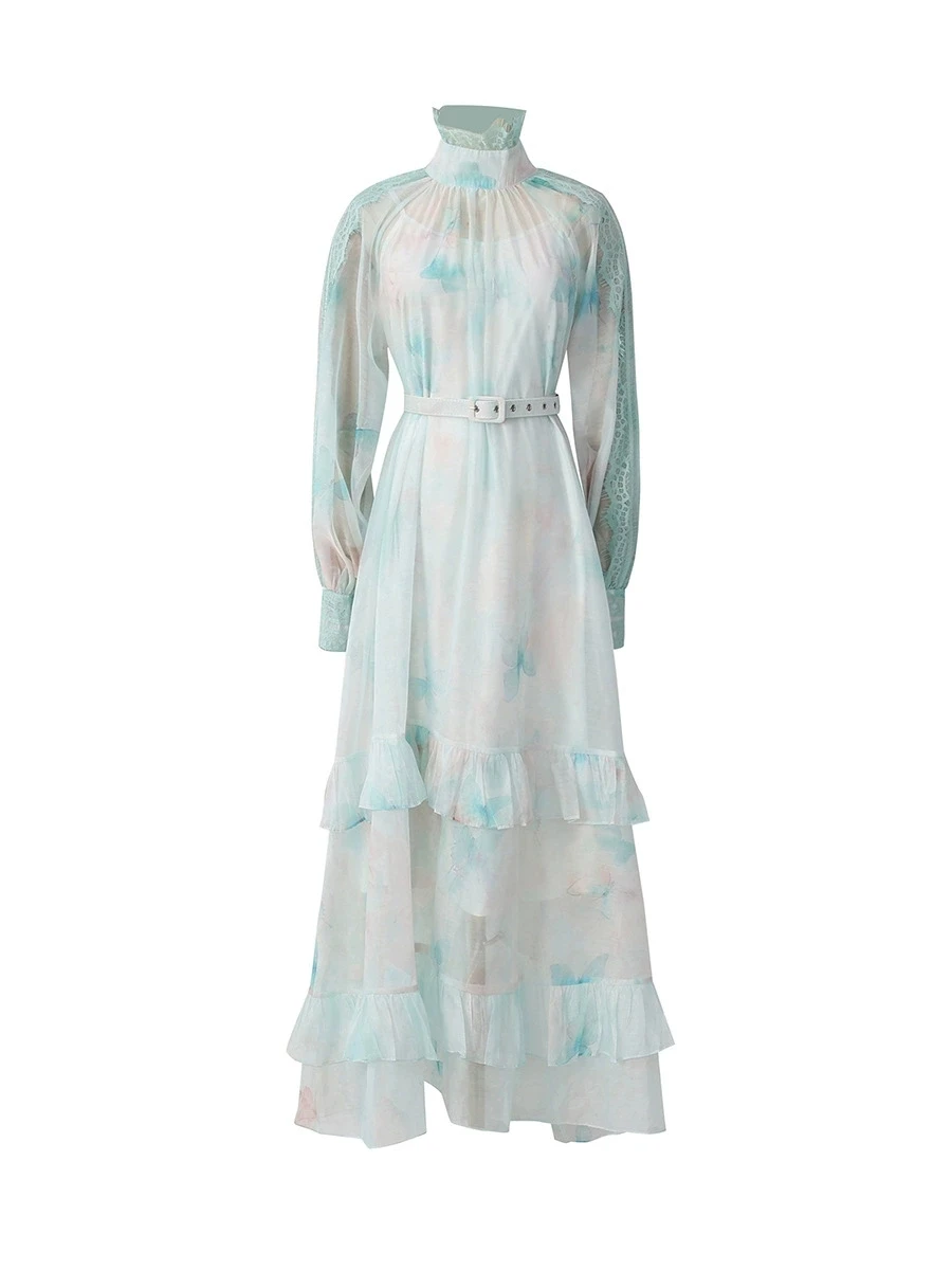 2026 Summer Green Bohemian Long Dress Stand Collar Long Sleeves Ruffles Dresses For Womens Beach Holiday Dress 51206
2026 Summer Green Bohemian Long Dress Stand Collar Long Sleeves Ruffles Dresses For Womens Beach Holiday Dress 51206