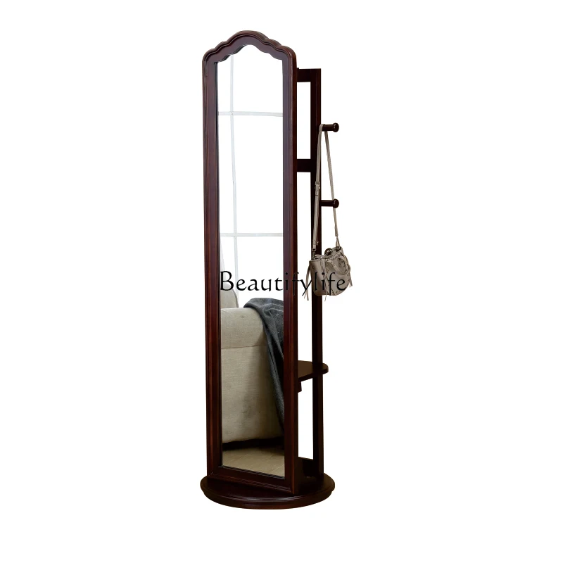 Solid wood full-length mirror full-body household rotating storage coat and hat mirror
Solid wood full-length mirror full-body household rotating storage coat and hat mirror