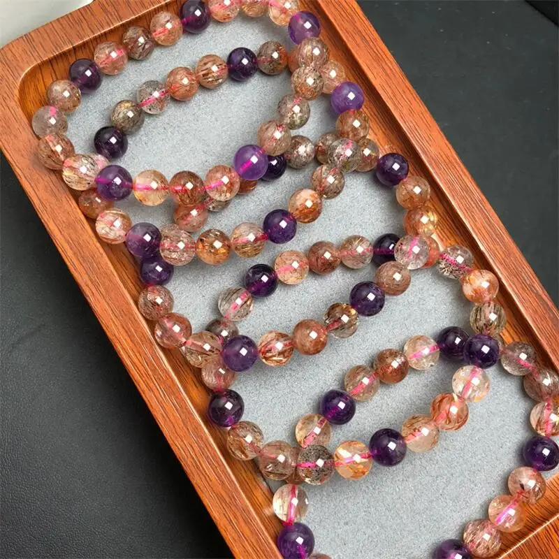 8MM Natural Colored Gold Super Seven Quartz Bracelet Women Fashion Reiki Healing Energy Gemstone Gift
8MM Natural Colored Gold Super Seven Quartz Bracelet Women Fashion Reiki Healing Energy Gemstone Gift