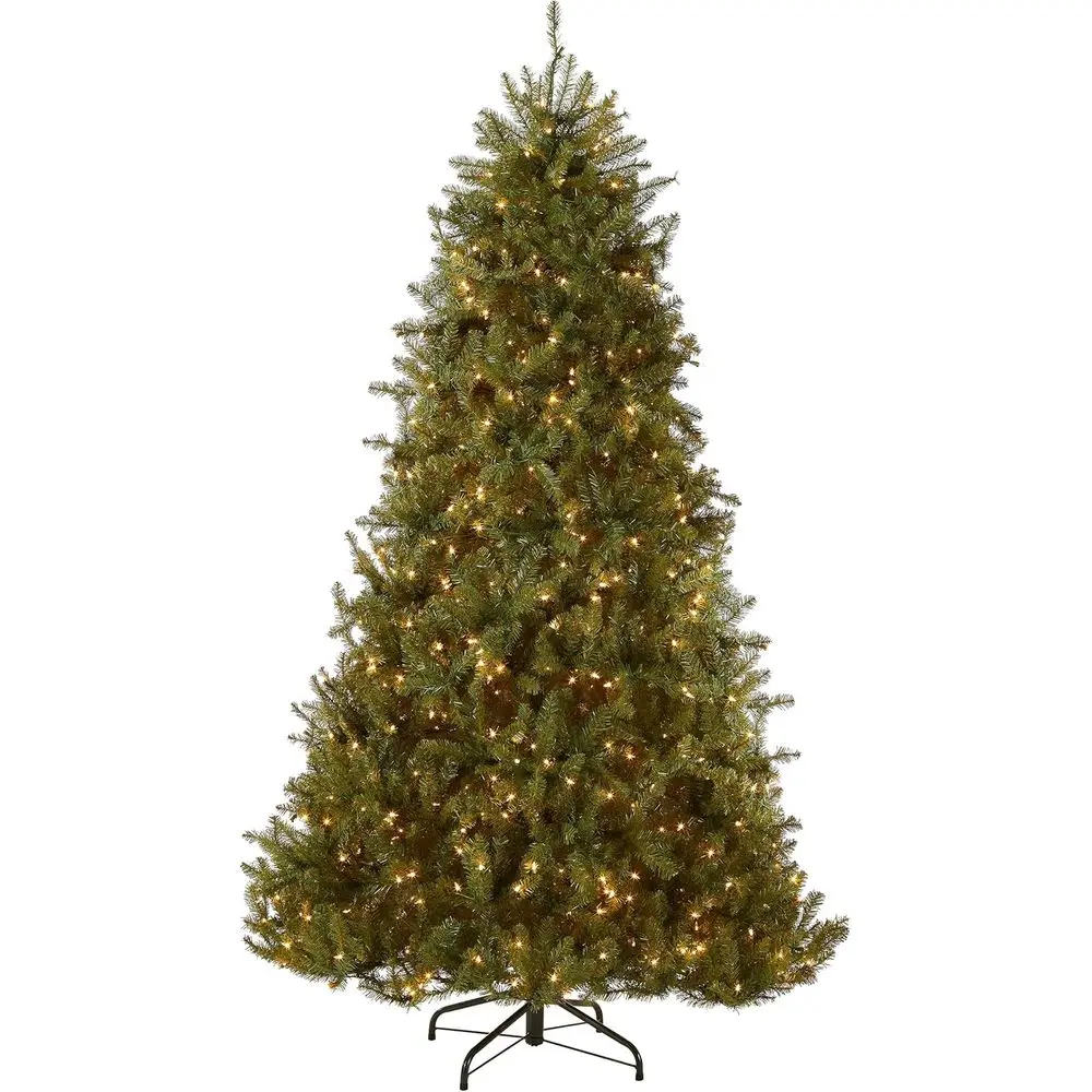 6.5ft Pre-Lit Artificial Christmas Tree with 650 Warm White LED Lights, 1838 Tips, Including Stand, Green
6.5ft Pre-Lit Artificial Christmas Tree with 650 Warm White LED Lights, 1838 Tips, Including Stand, Green
