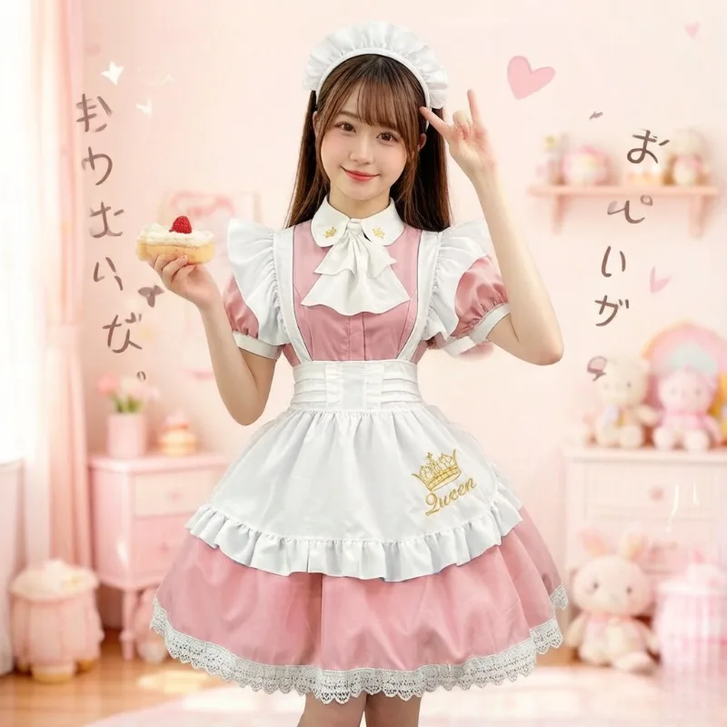 British Retro Gothic Maid Outfit Anime Lolita Cosplay Dress Sweet Lace Design Stage Show Halloween Carnival Role Play Costume
British Retro Gothic Maid Outfit Anime Lolita Cosplay Dress Sweet Lace Design Stage Show Halloween Carnival Role Play Costume
